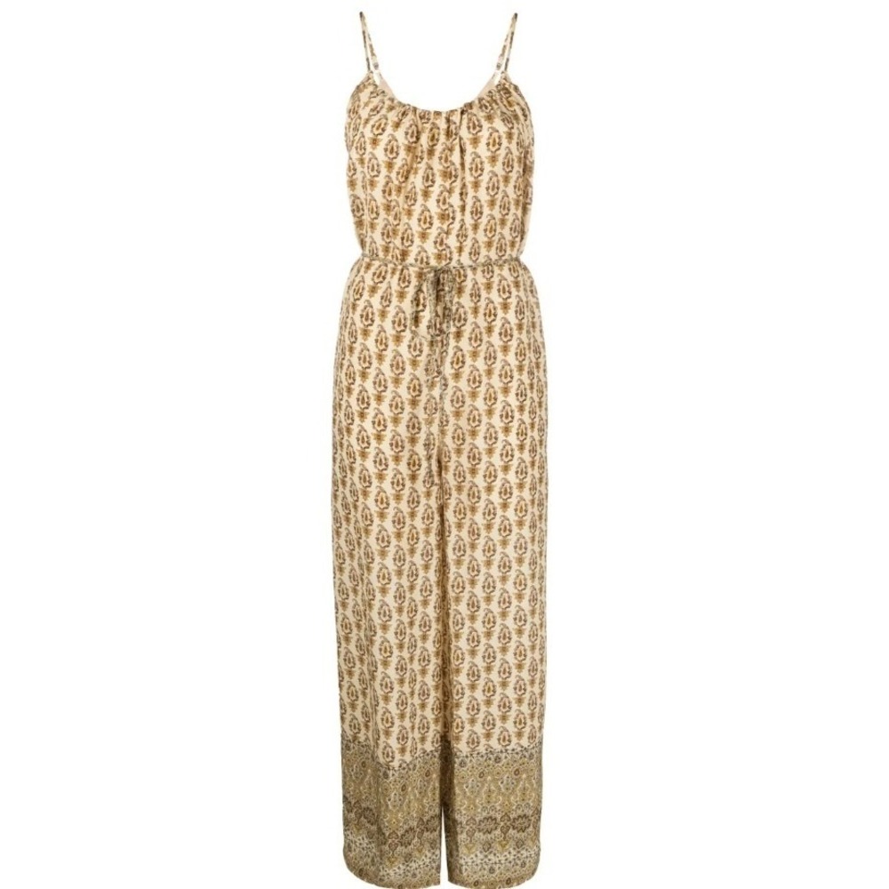NEW Gold Hawk Provence Silk‎ Jumpsuit Lined Luxury Small
